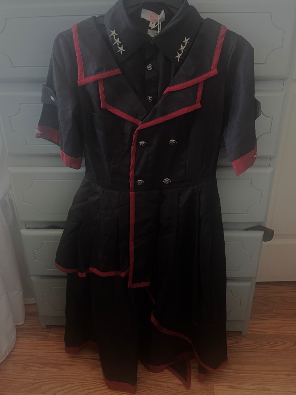 Red & Black Military Dress Size XS